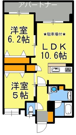 天文館通駅 徒歩5分 9階の物件間取画像